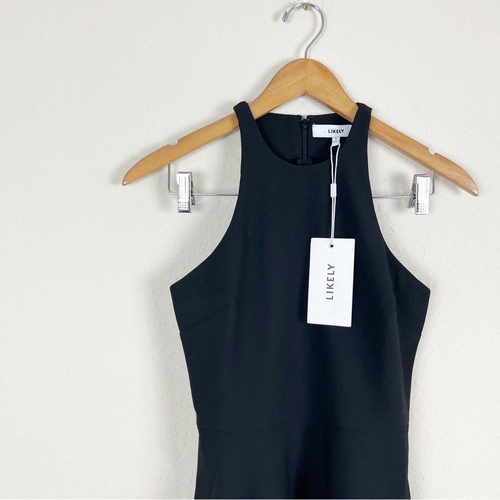 Likely Moore Racerback Black Mini Dress Size 2 - Picture 3 of 7